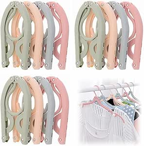 Folding Clothes Hangers with Slots – Pack of 10 Durable ( Random Colour ) - NextGenzVolt