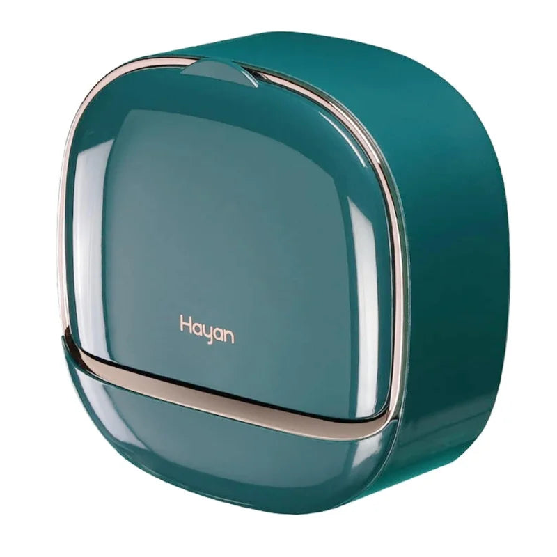 Dark Green | Self-Adhesive Wall-Mounted Luxury Soap Holder with Lid and Drainage Tray - NextGenzVolt
