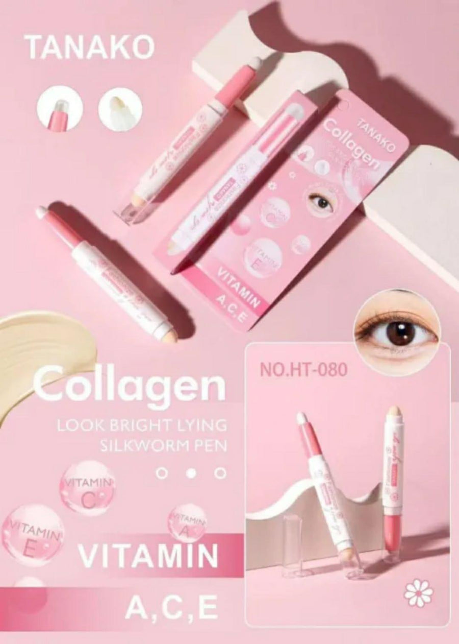 Pearl White Collagen Vitamin E Highlighter Pen