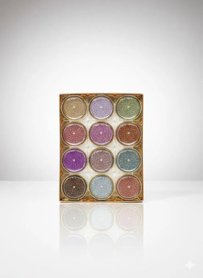 12 Pack Glitter Pots for Makeup & Festivals
