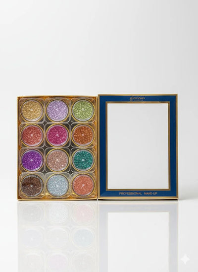 12 Pack Glitter Pots for Makeup & Festivals