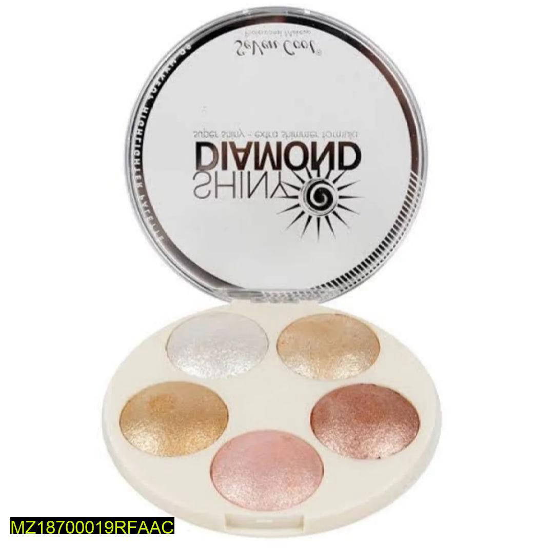 Seven Cool Highlighter Palette 5 Color Shimmer