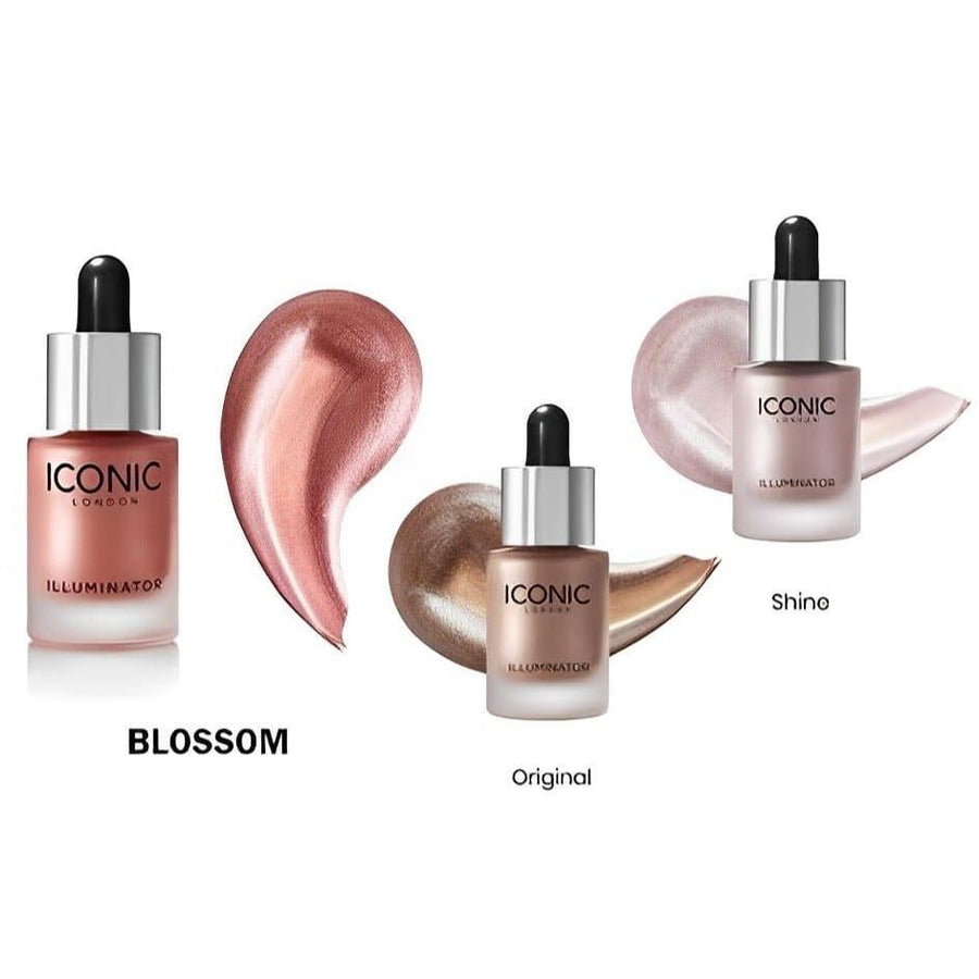 Premium Liquid Highlighter Set 3 Colors Glass Bottles