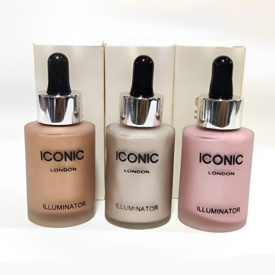 Premium Liquid Highlighter Set 3 Colors Glass Bottles