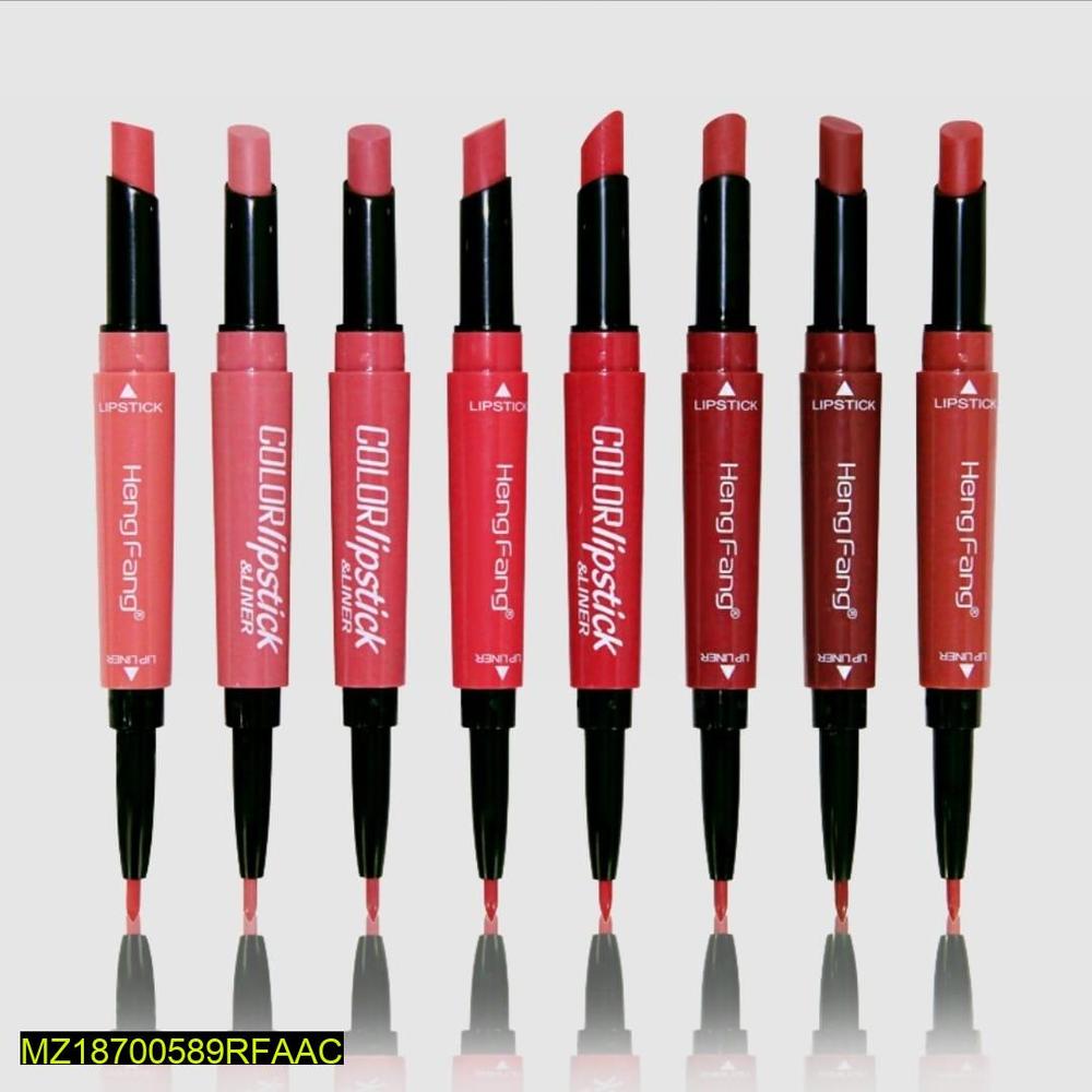 2 in 1 Lip Liner & Lipstick Set with 8 Shades