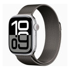 Grey | Apple Watch Milanese Magnetic Loop Strap | Stainless Steel Band  | 42mm / 44mm / 45mm