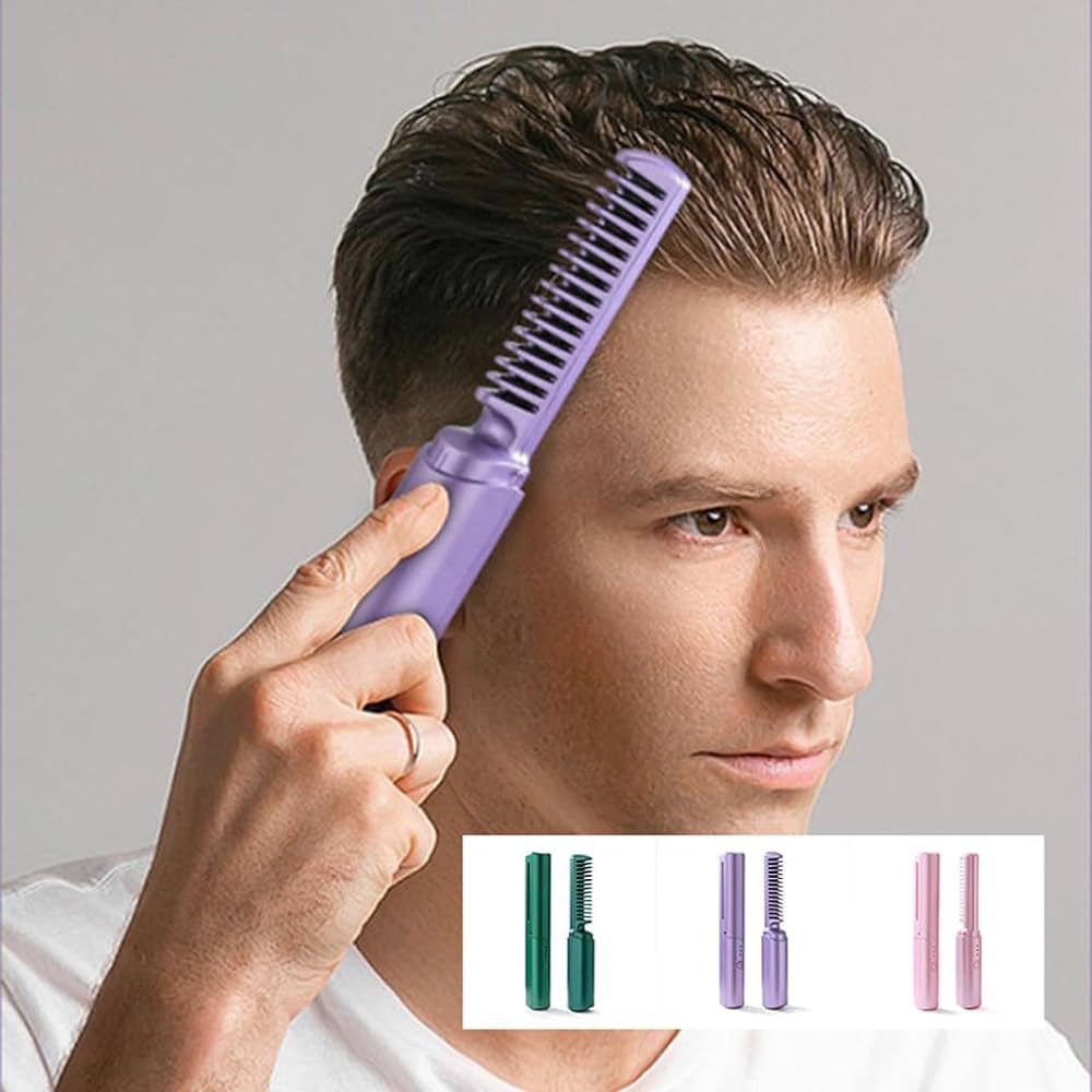 2 in 1 Rechargeable Hair Styling Brush, Straightener, Curler - NextGenzVolt
