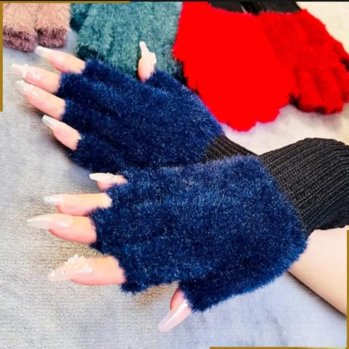 Half Finger Pair Gloves For Women