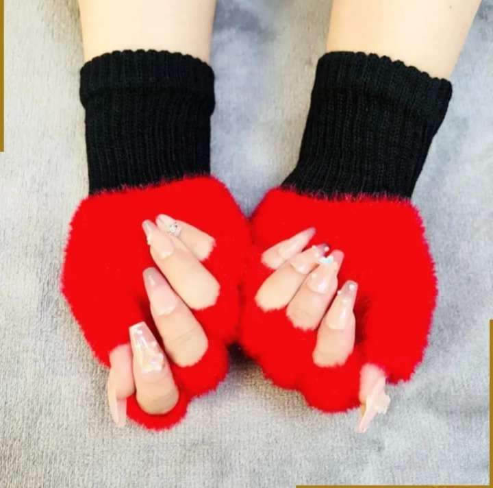 Half Finger Pair Gloves For Women