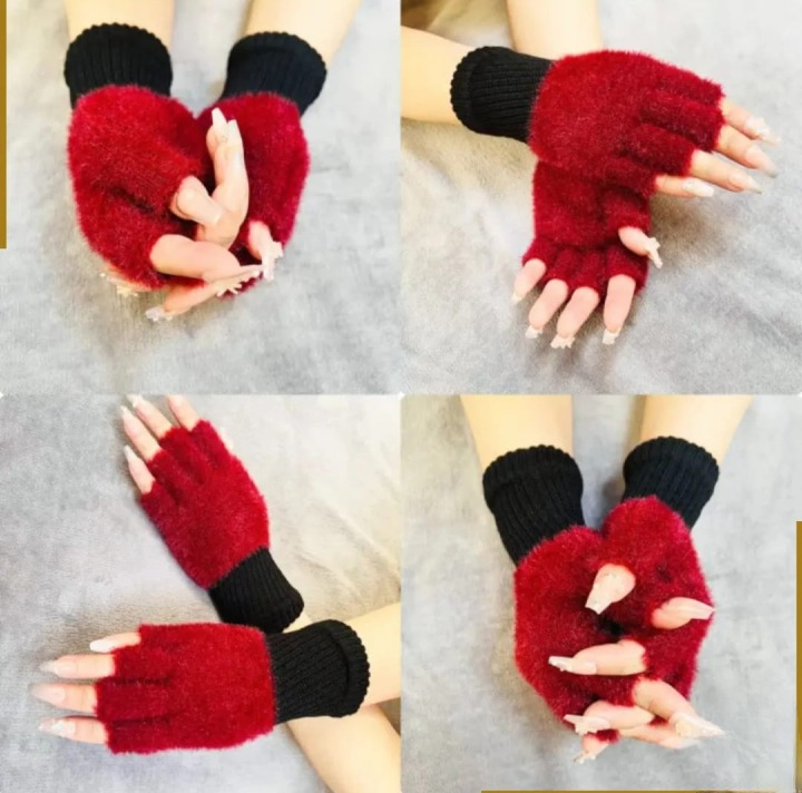 Half Finger Pair Gloves For Women