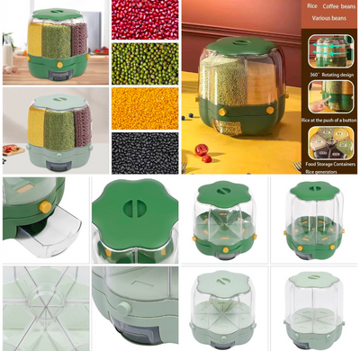 Food Storage Container Rotatable Rice Barrels
