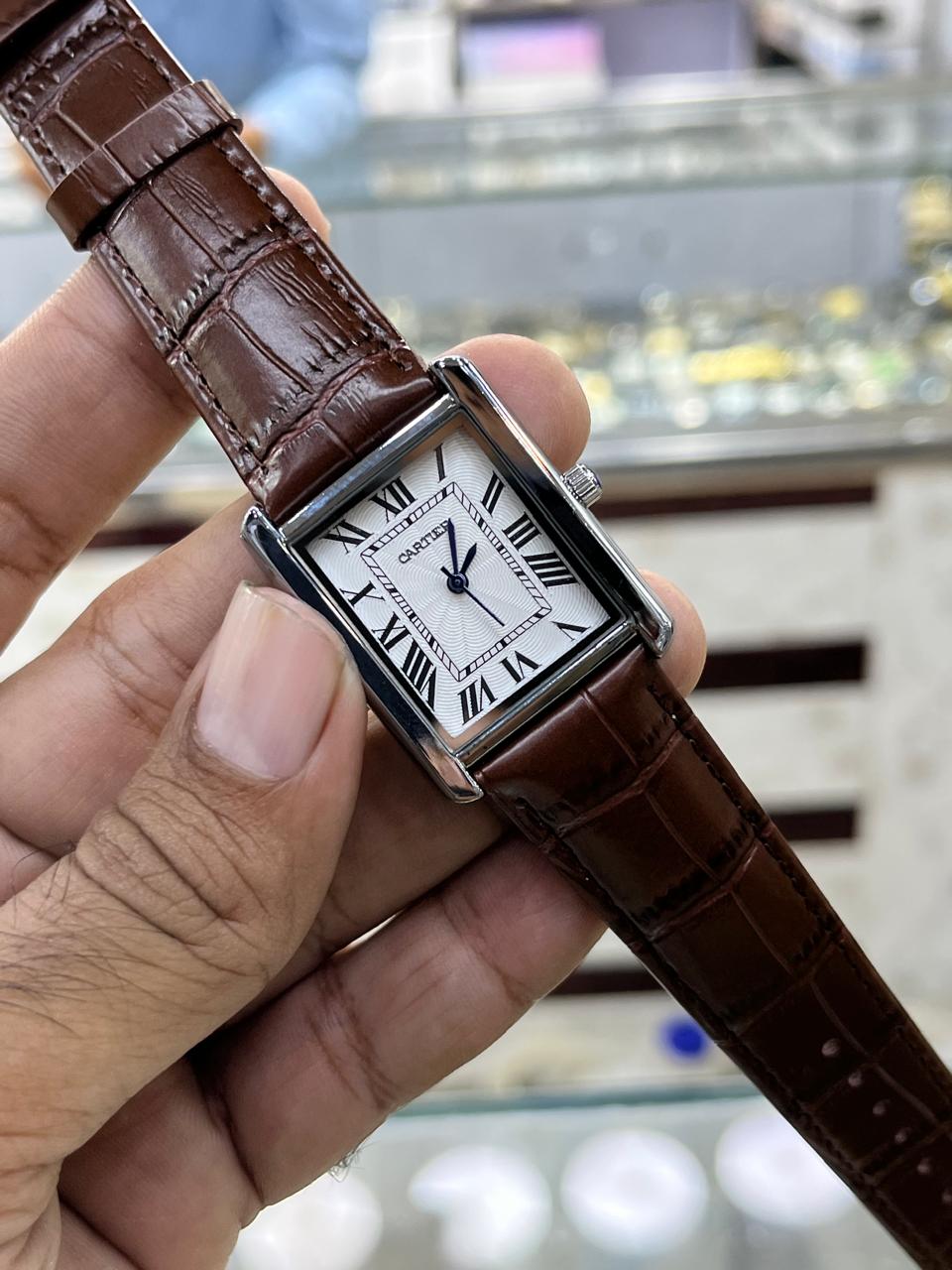 Cartier Style Rectangular Analog Watch for Men