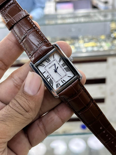 Cartier Style Rectangular Analog Watch for Men