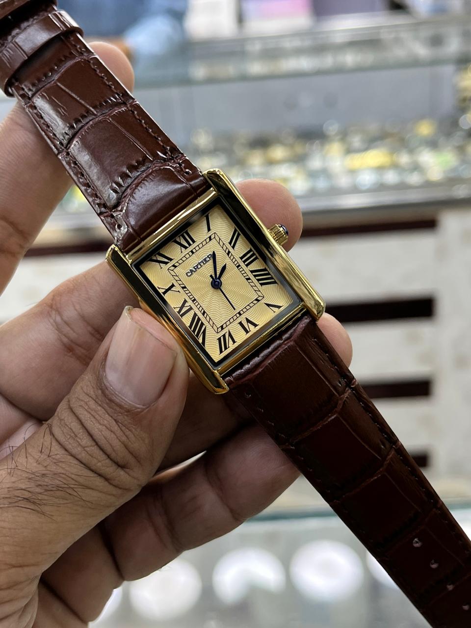 Cartier Style Rectangular Analog Watch for Men