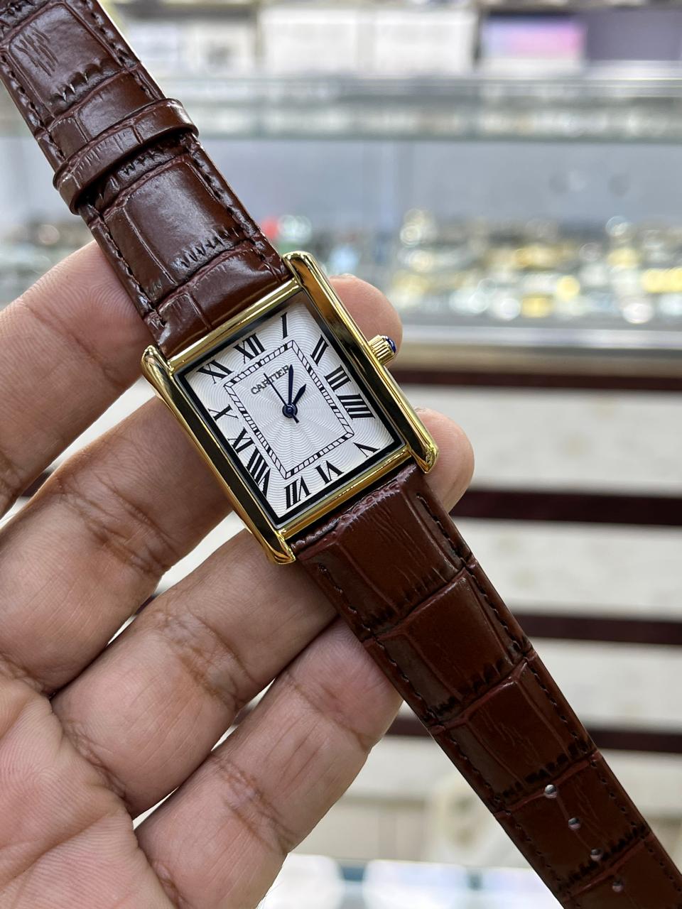 Cartier Style Rectangular Analog Watch for Men