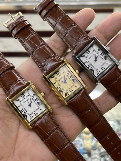 Cartier Style Rectangular Analog Watch for Men