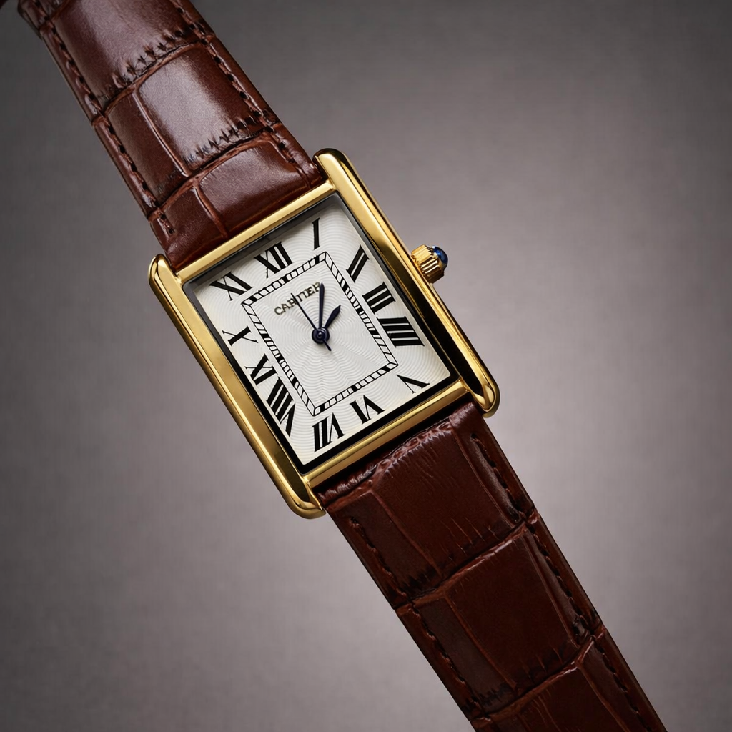 Cartier Style Rectangular Analog Watch for Men
