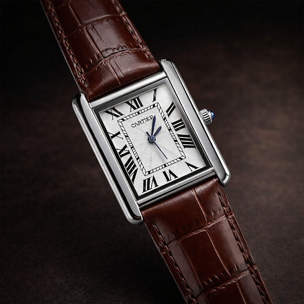 Cartier Style Rectangular Analog Watch for Men