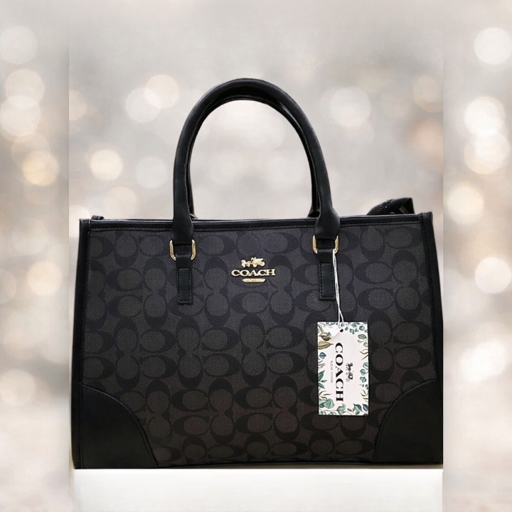 Coach Signature Print Tote Bag for Women