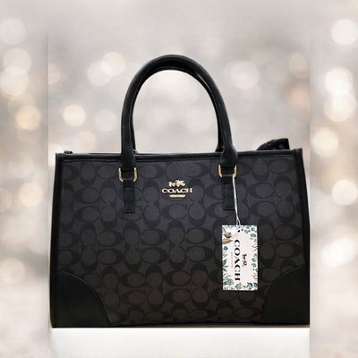 Coach Signature Print Tote Bag for Women