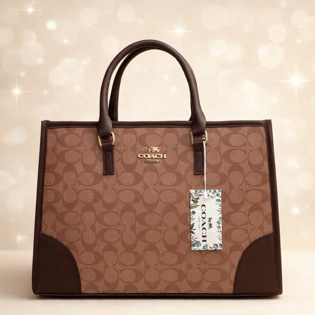 Coach Signature Print Tote Bag for Women