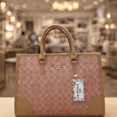 Coach Signature Print Tote Bag for Women