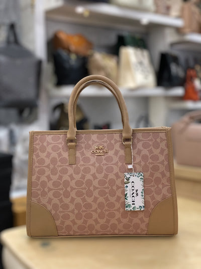 Coach Signature Print Tote Bag for Women