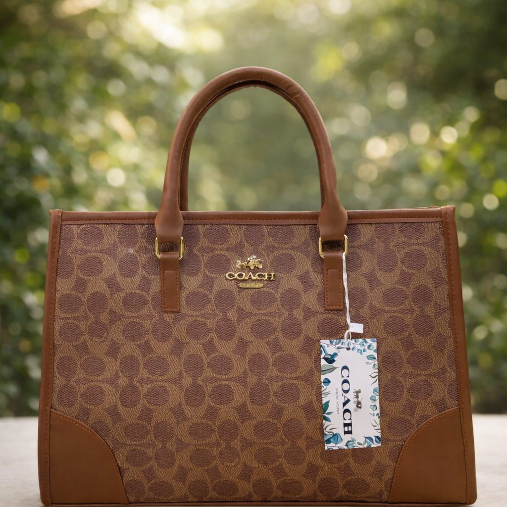 Coach Signature Print Tote Bag for Women