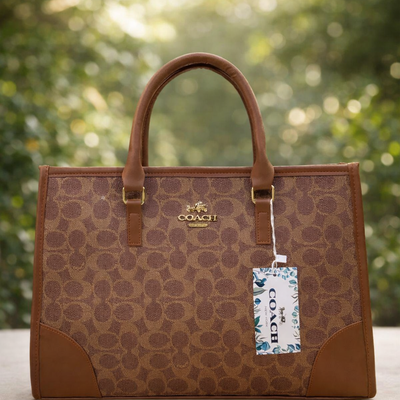 Coach Signature Print Tote Bag for Women