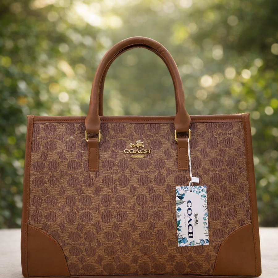 Coach Signature Print Tote Bag for Women