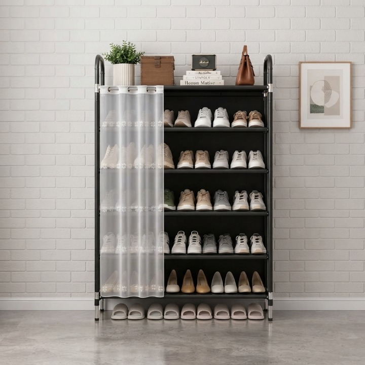 6 Layer Dustproof Indoor Shoe Rack