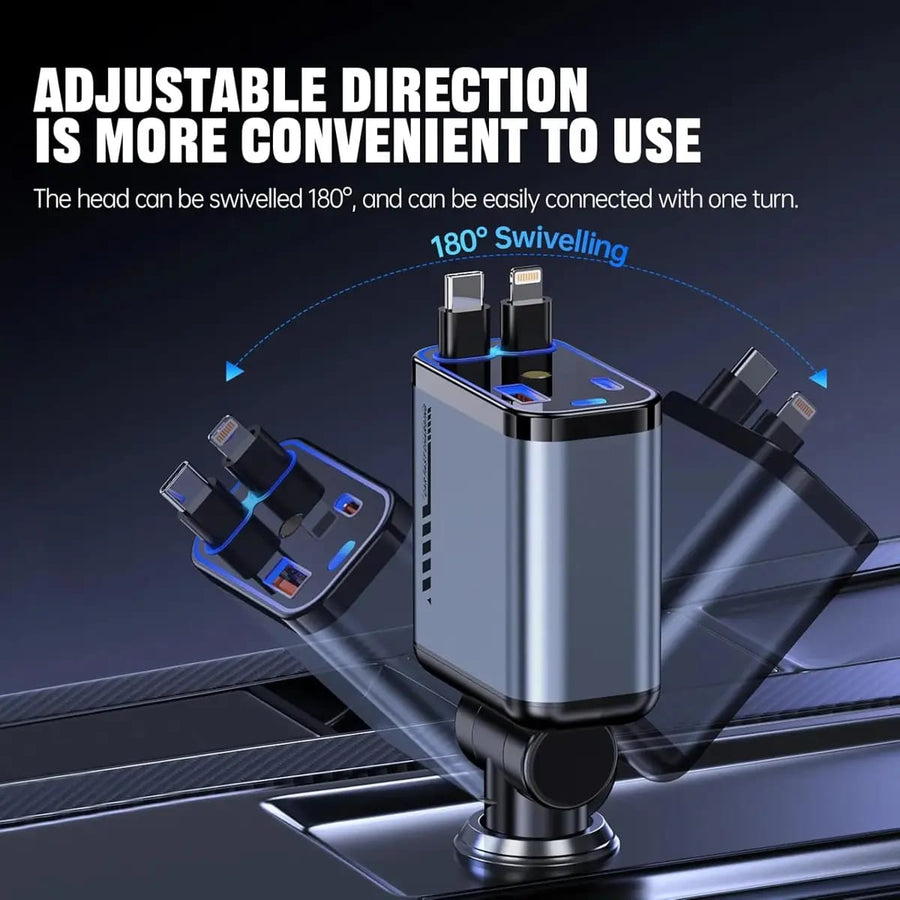 4 In 1 Fast Charging Usb-C Car Adapter