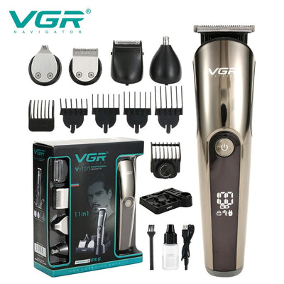 VGR V-107 11-In-1 Professional Grooming Kit