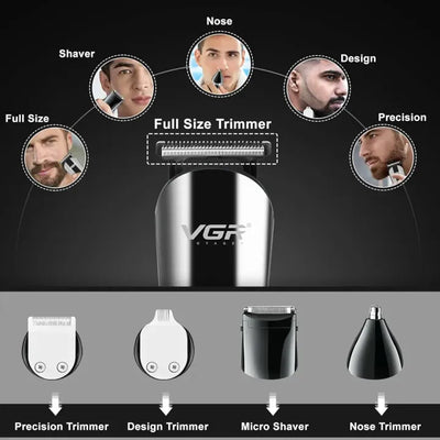 VGR V-107 11-In-1 Professional Grooming Kit