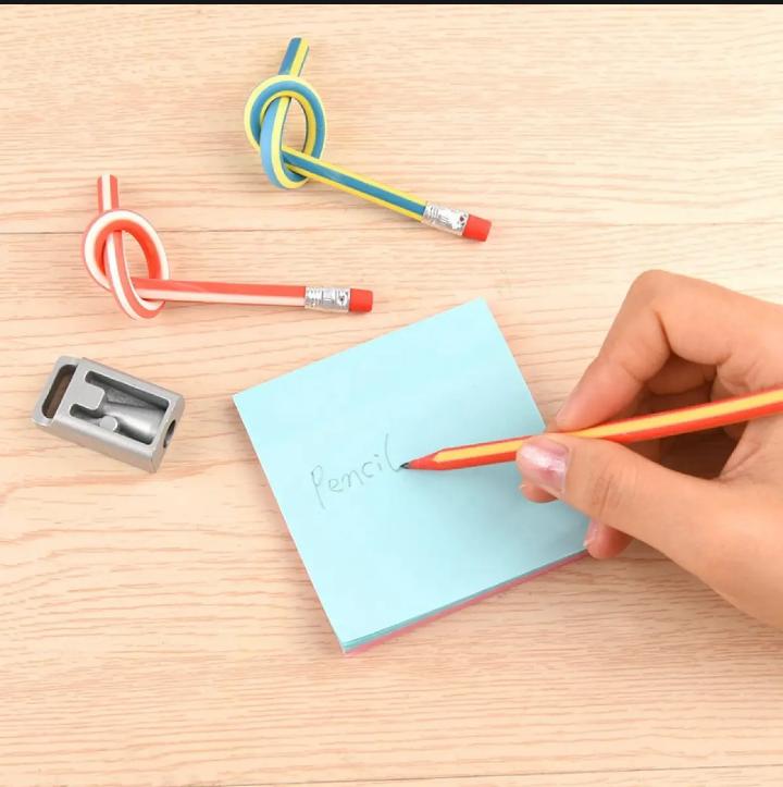 Bendy Flexible Soft Pencil With Eraser (Pack of 10)