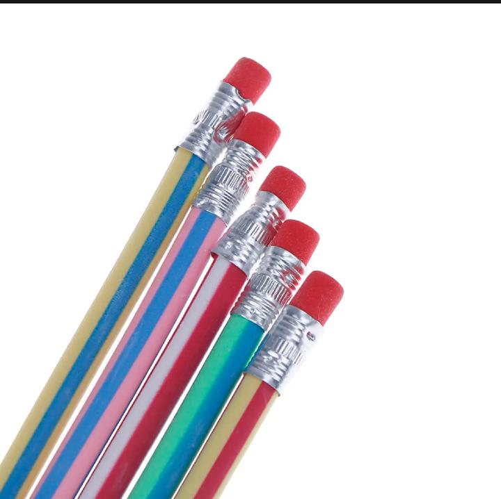 Bendy Flexible Soft Pencil With Eraser (Pack of 10)