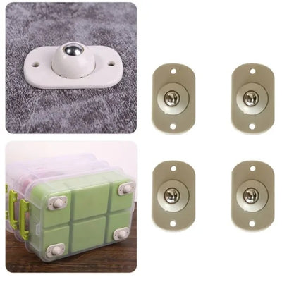 4 Pcs Set - Universal 360-Degree Swivel Adhesive Furniture Wheels - NextGenzVolt