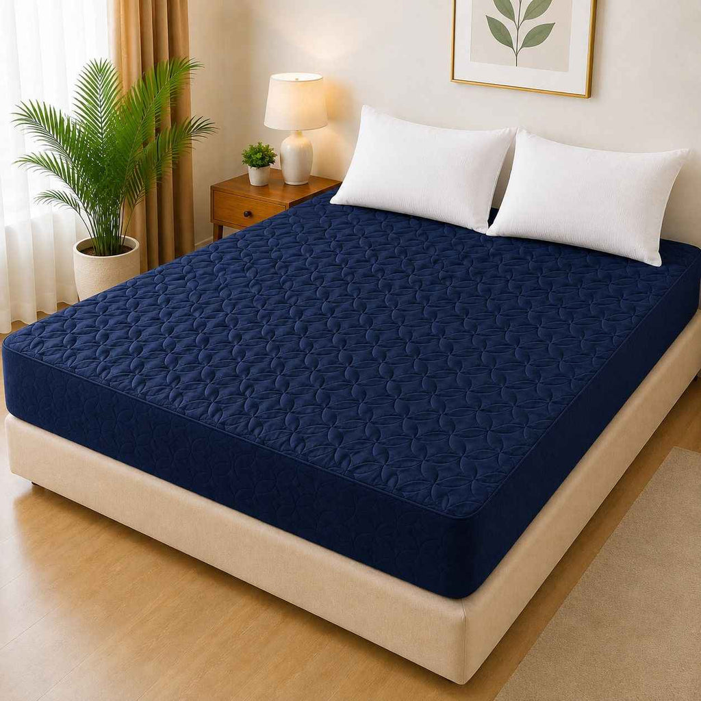 Ultrasonic Quilted Waterproof Mattress Protector – Joint-Free Fitted Cover (King Size) - NextGenzVolt