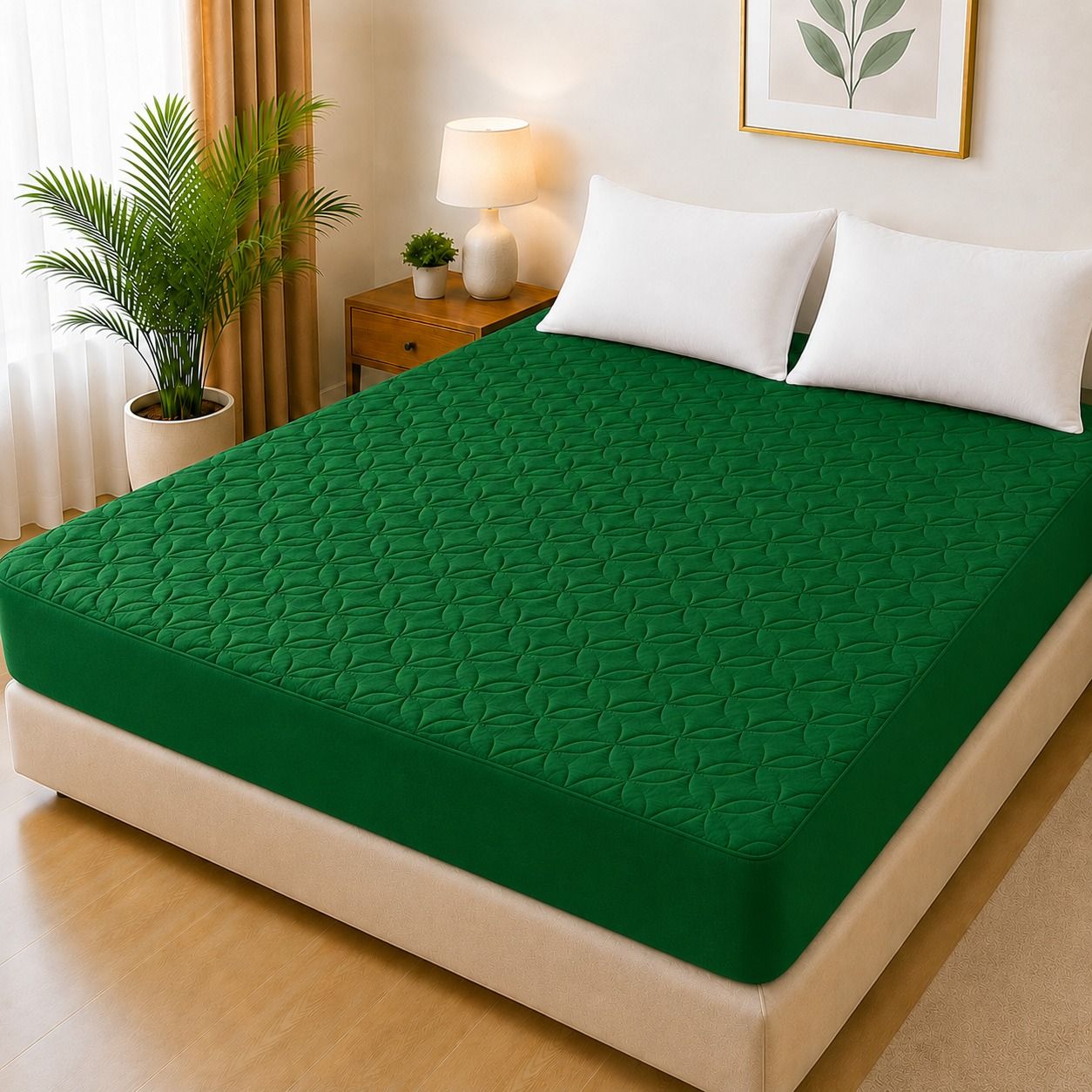 Ultrasonic Quilted Waterproof Mattress Protector – Joint-Free Fitted Cover (King Size) - NextGenzVolt