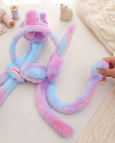 Soft Plush Bunny Ear Design Winter Earmuffs - NextGenzVolt