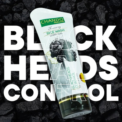 Face Wash | Chando Naturals Charcoal Blackheads Control Face Wash 100ml Daily Cleanser for Oily and Combination Skin