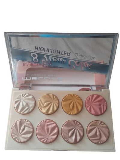 8-Shade Mirror Finish Highlighter Palette