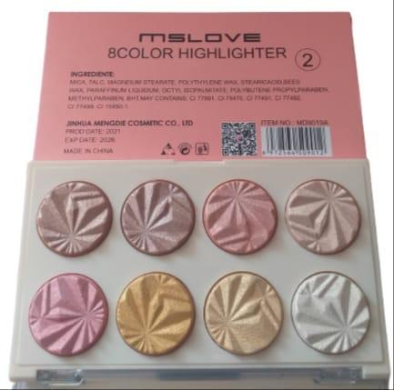 8-Shade Mirror Finish Highlighter Palette