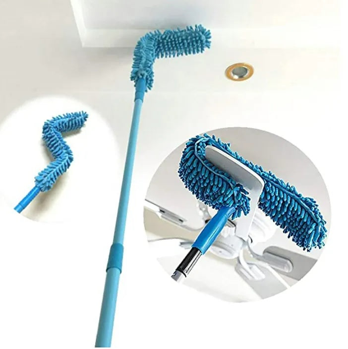 Flexible Micro-Fiber Duster With Telescopic Stainless Steel Handle | Fan & Home Cleaning | Random Colors - NextGenzVolt