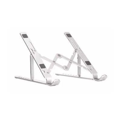 Premium Aluminum Foldable Laptop Stand | Sturdy, Adjustable, Portable | Silver & Black - NextGenzVolt