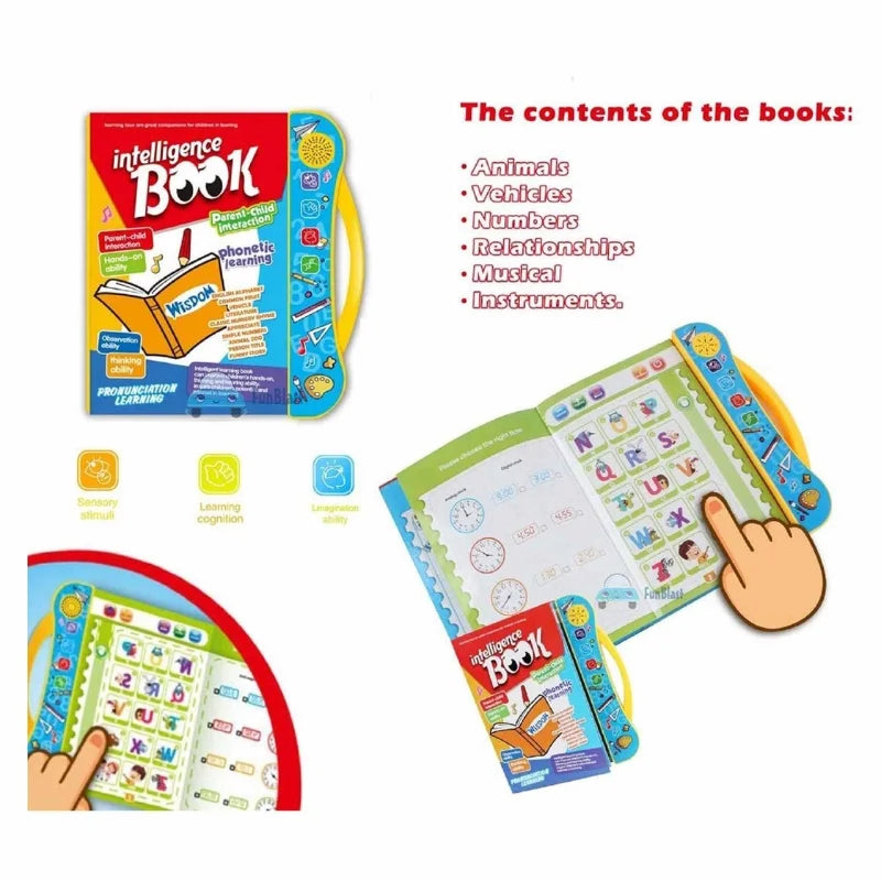 Intelligence Learning Book for Kids | Interactive Letters, Numbers & Sounds for Toddlers - NextGenzVolt