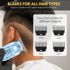 Transparent LCD Electric Hair Trimmer | USB Rechargeable | Professional Grooming