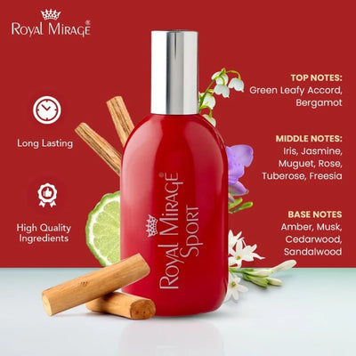 Royal Mirage Sport Eau De Cologne 120ml | Long-Lasting Refreshing Unisex Perfume - NextGenzVolt