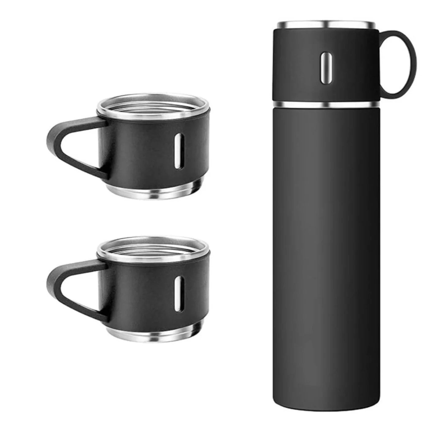3 Cup 500ML Double-Layer Stainless Steel Vacuum Flask Set | Hot & Cold | Travel Thermos - NextGenzVolt