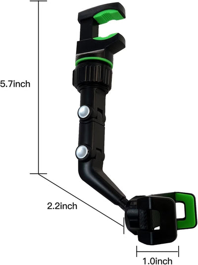 Universal Car Rearview Mirror Phone Holder | Hands-Free Adjustable Mount for Smartphones & GPS - NextGenzVolt